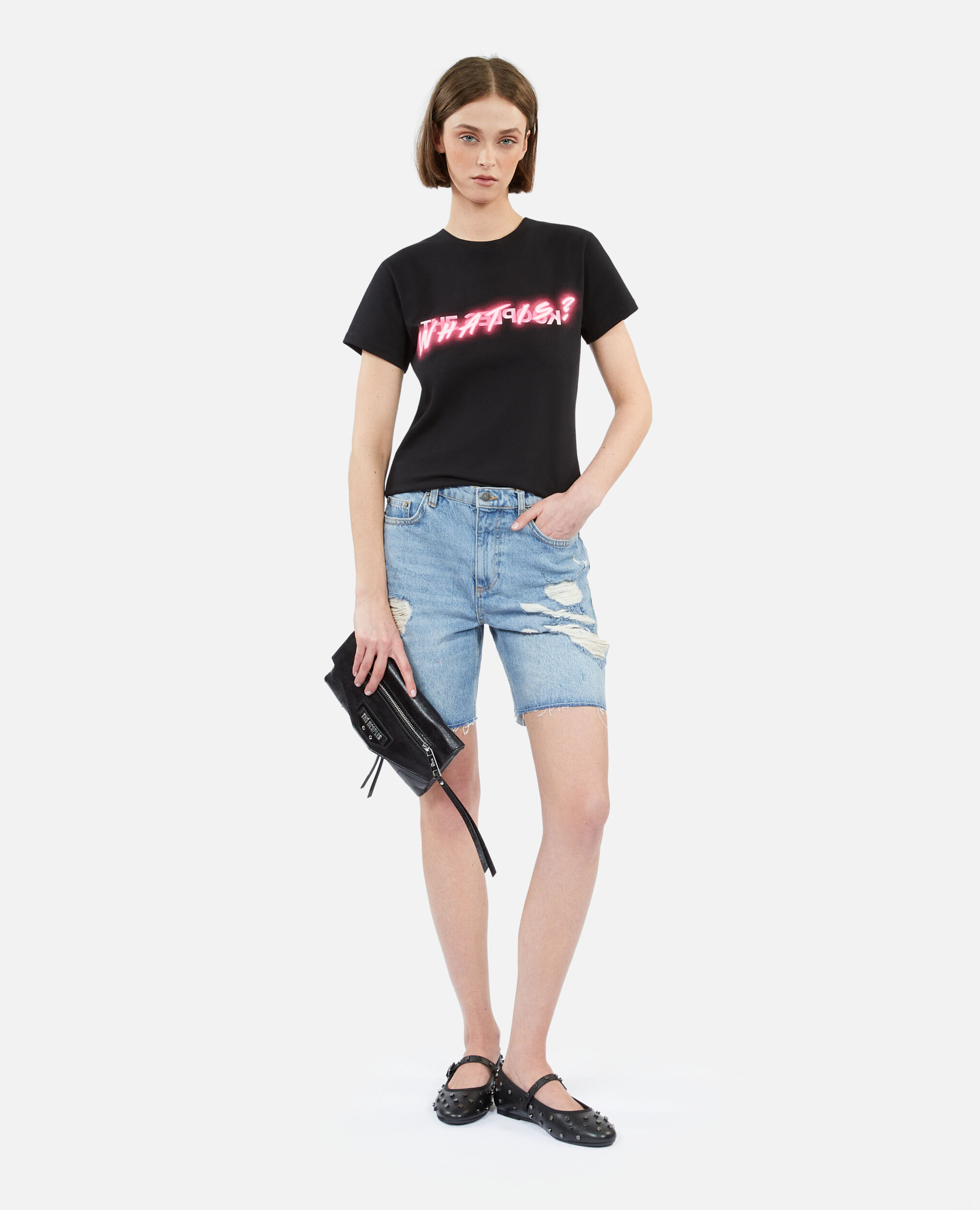 T-shirt Femme What is noir