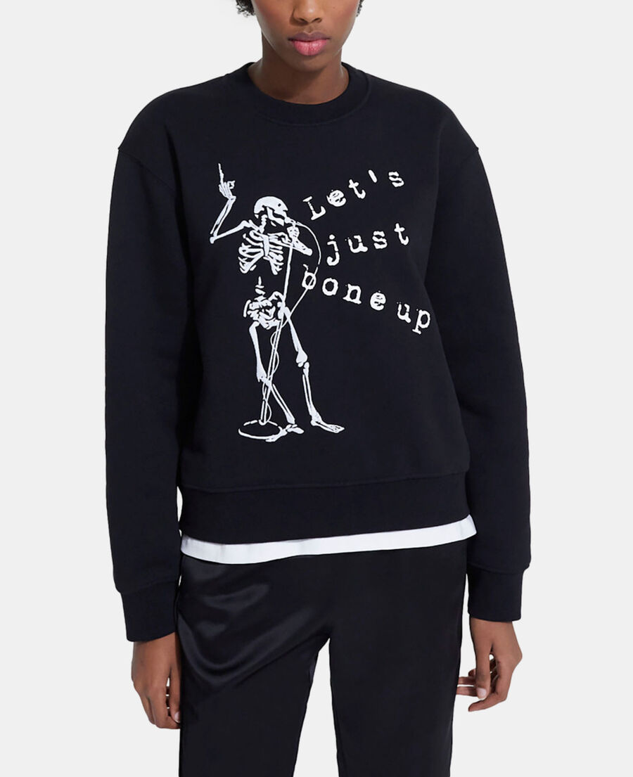 The Kooples WOMEN BLACK black screen print sweatshirt