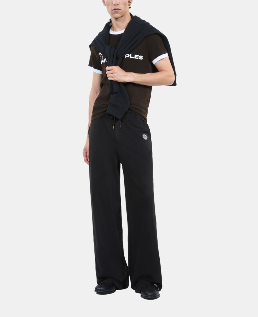 The Kooples MEN BLACK WASHED black blazon tracksuit trousers