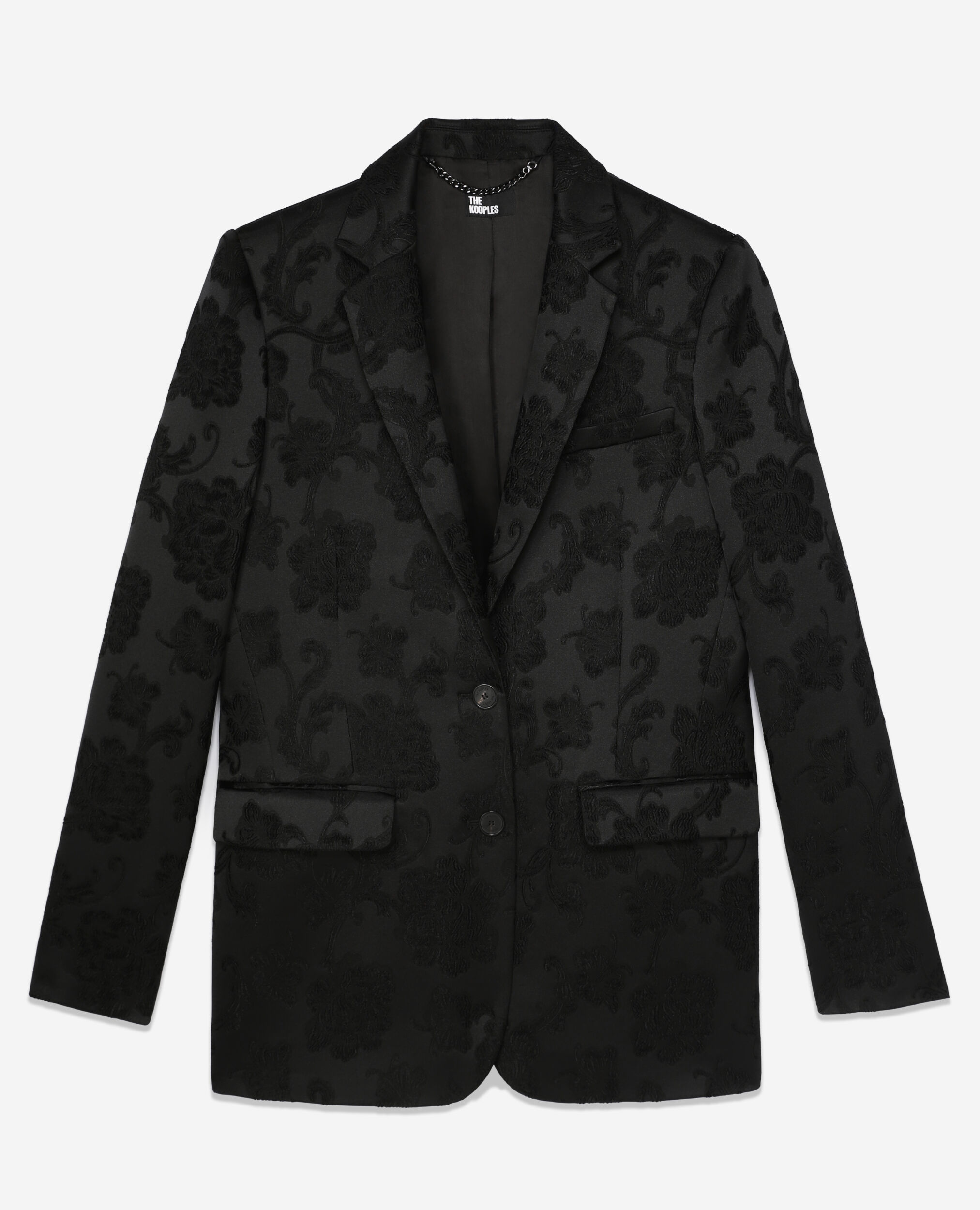 Black floral suit jacket | The Kooples - US
