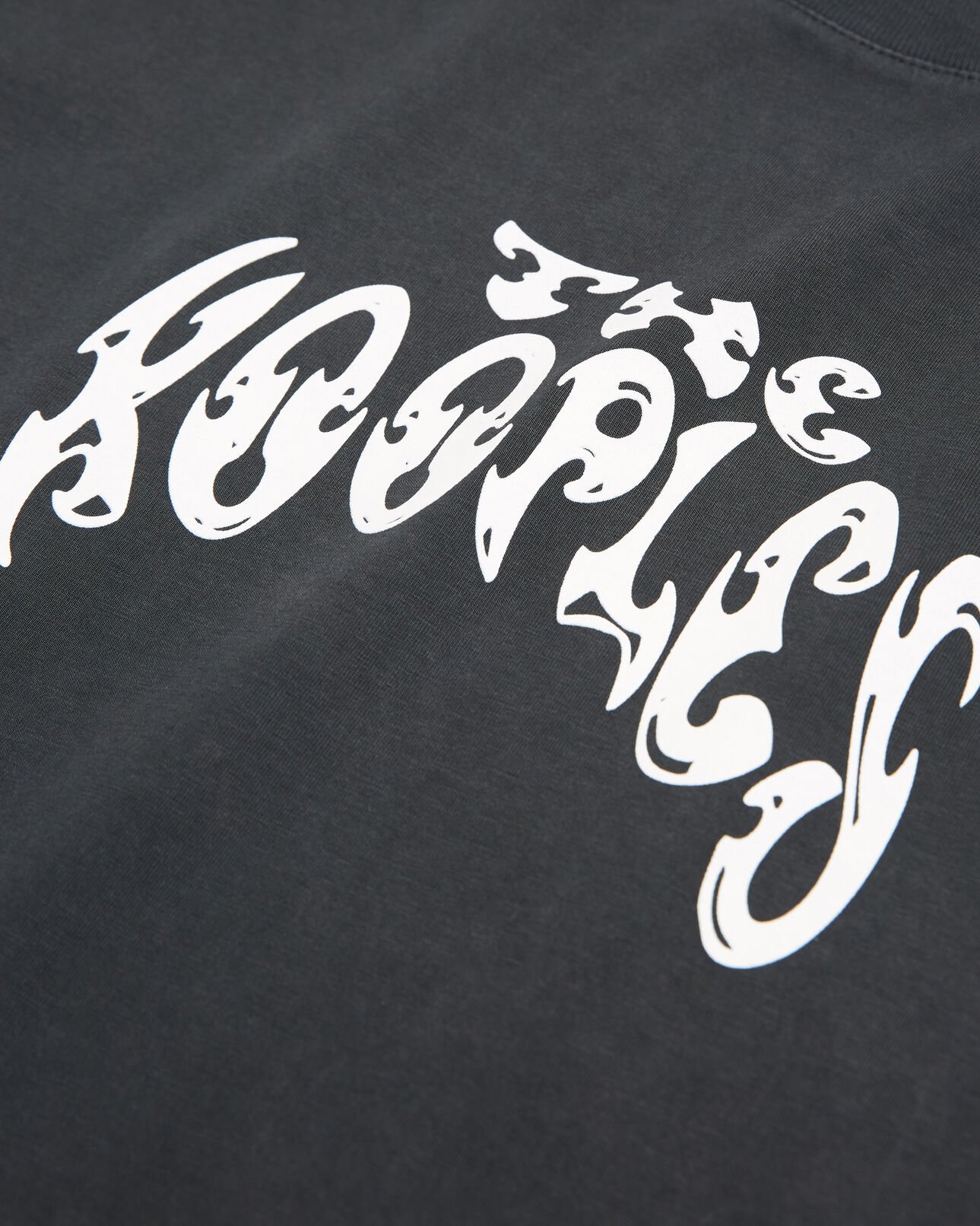 The Kooples FEMME BLACK WASHED t-shirt noir coton logo rock the kooples