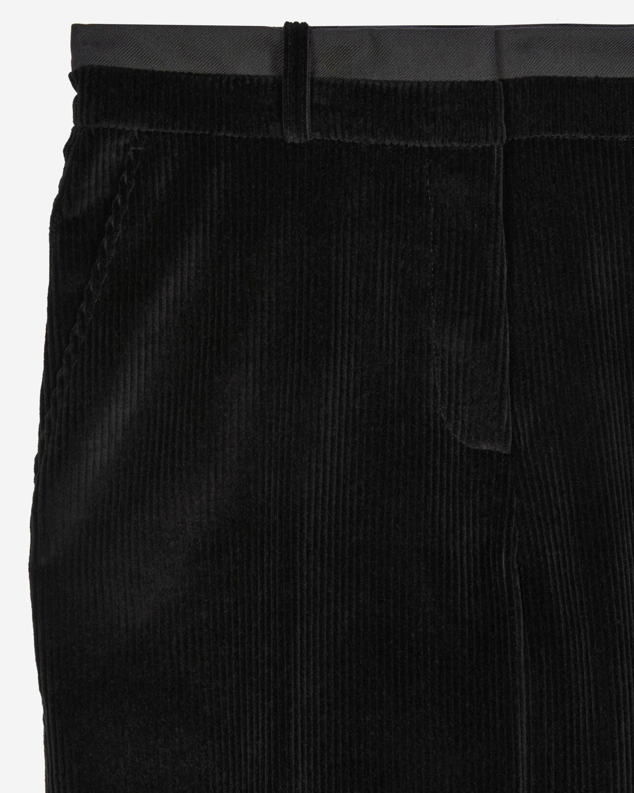 The Kooples WOMEN BLACK black corduroy straight-leg tailored pants