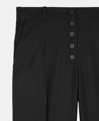 The Kooples DAMEN BLACK schwarze hose mit geradem bein