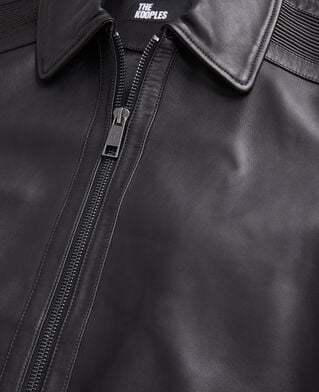 The Kooples HERREN BLACK schwarzer biker-blouson aus leder