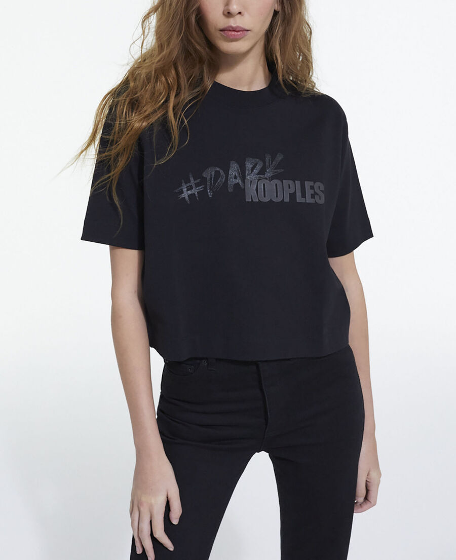 black t-shirt with the kooples logo