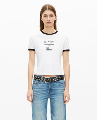 The Kooples FEMME WHITE t-shirt avec sérigraphie blanc