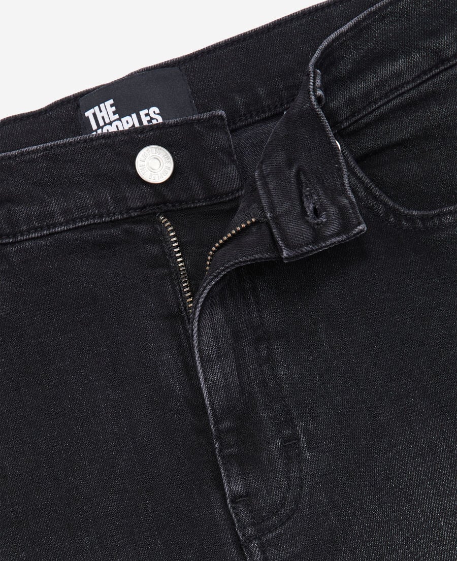 The Kooples HOMME BLACK WASHED jean biker slim noir