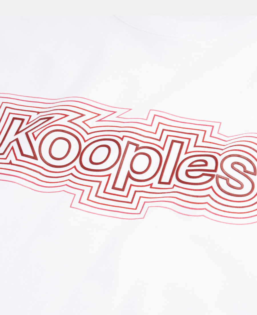 zweifarbiges t-shirt mit siebdruck