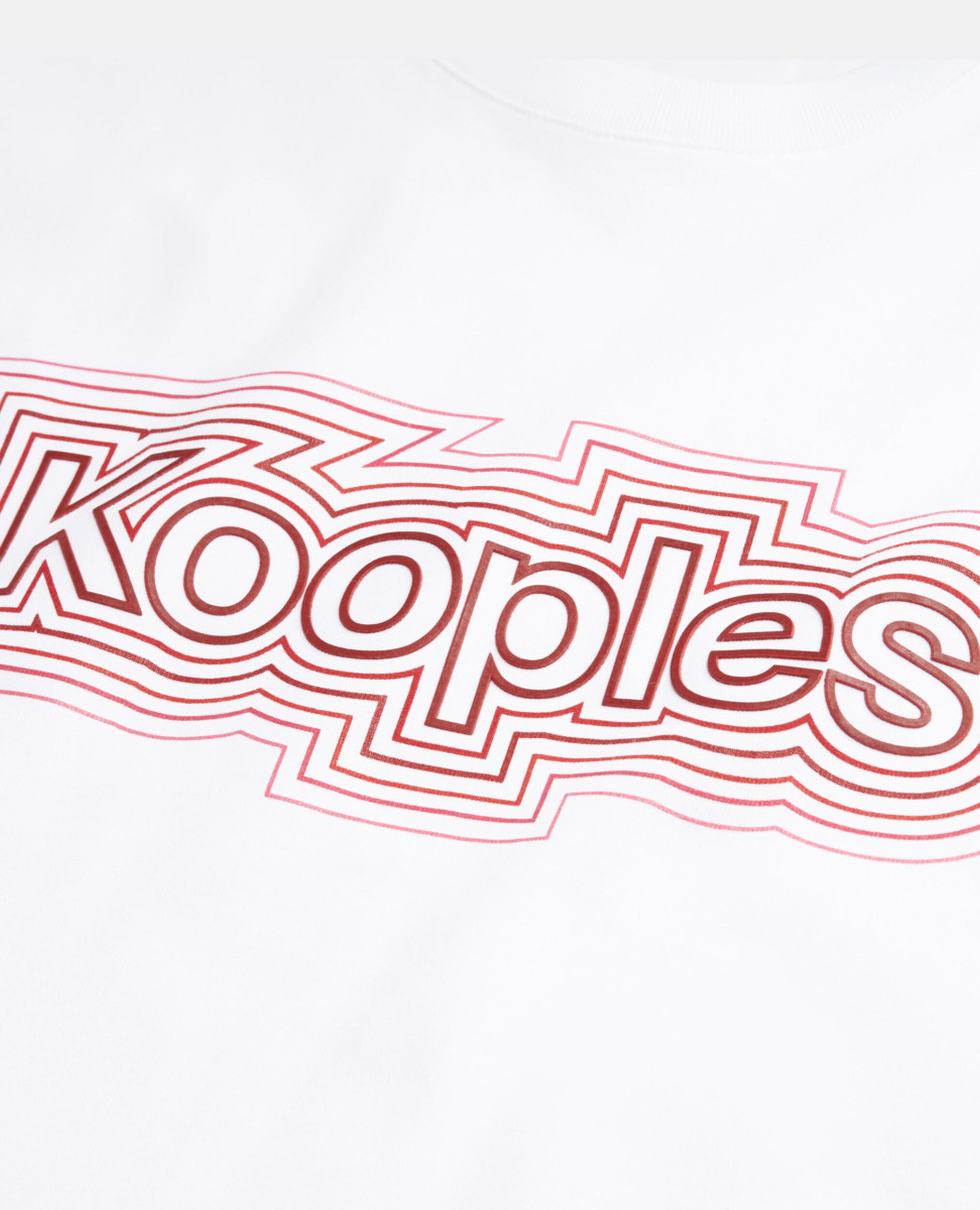 Zweifarbiges T-Shirt mit Siebdruck, RED WHITE, hi-res image number null