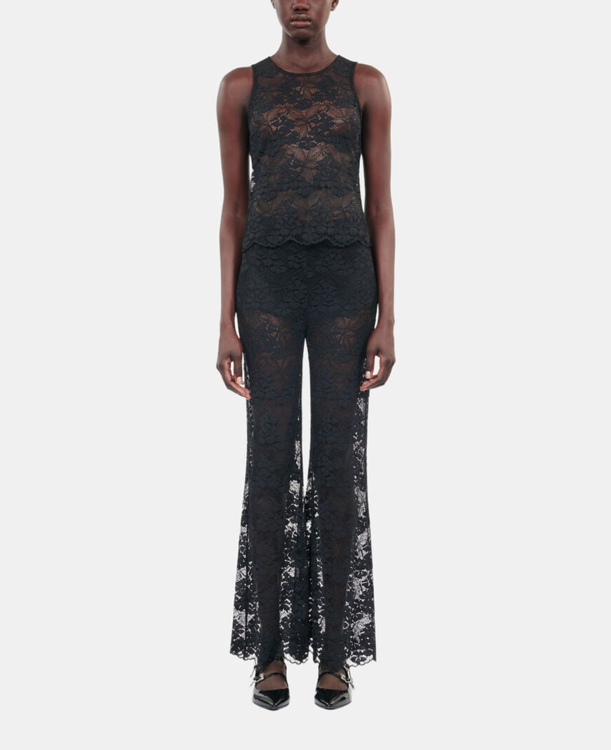 The Kooples WOMEN BLACK black lace top