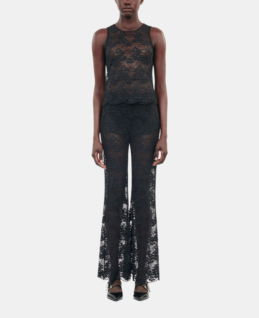 The Kooples WOMEN BLACK black lace top