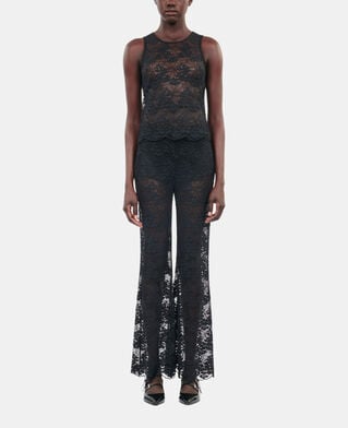 The Kooples WOMEN BLACK black lace top