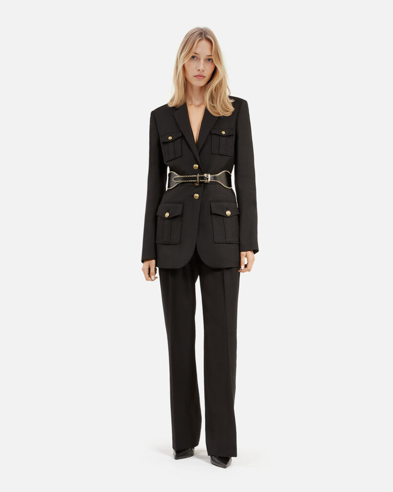 The Kooples WOMEN BLACK black safari jacket