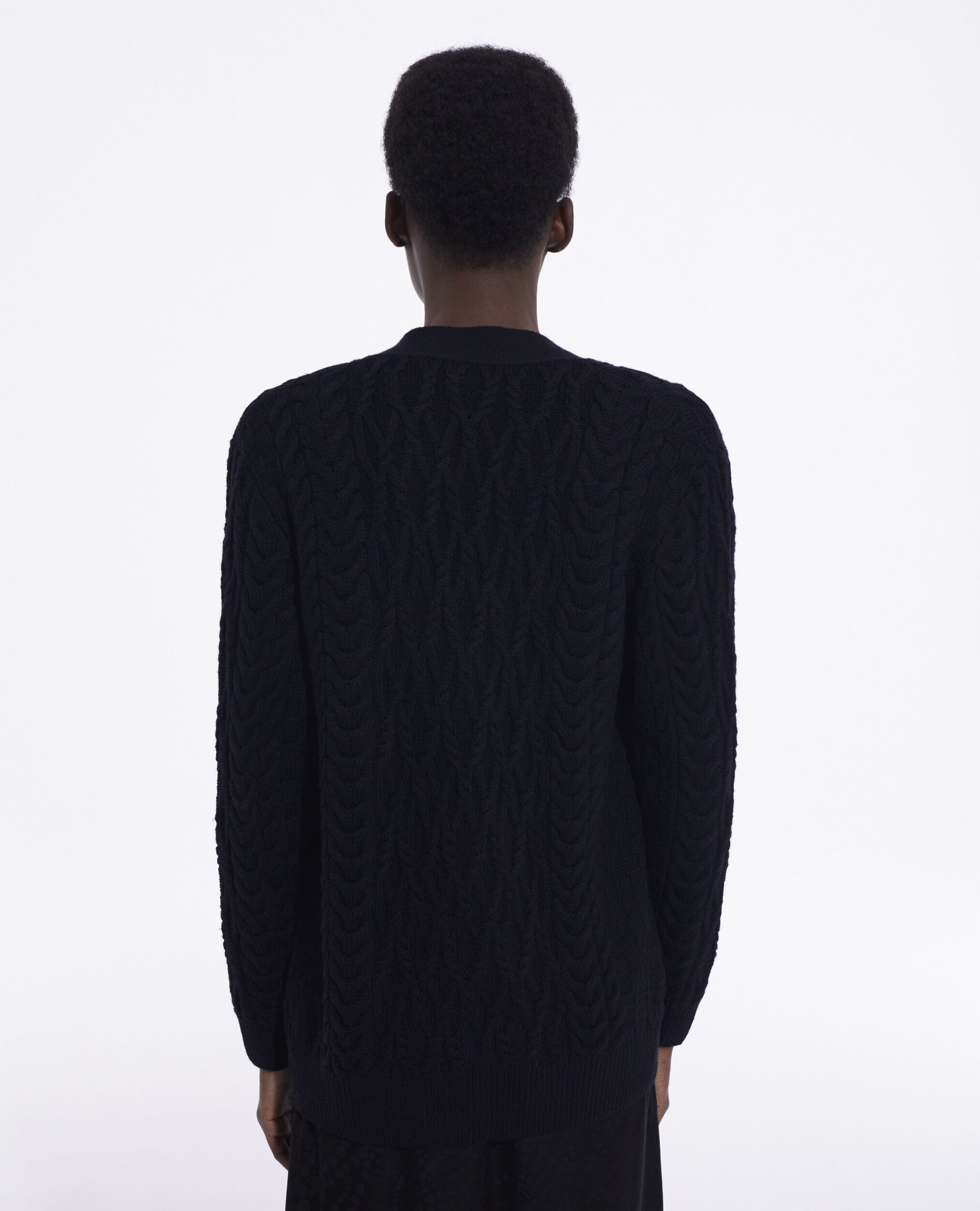 Cárdigan lana negro, BLACK, hi-res image number null