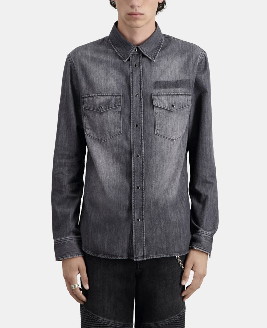 graues hemd aus denim