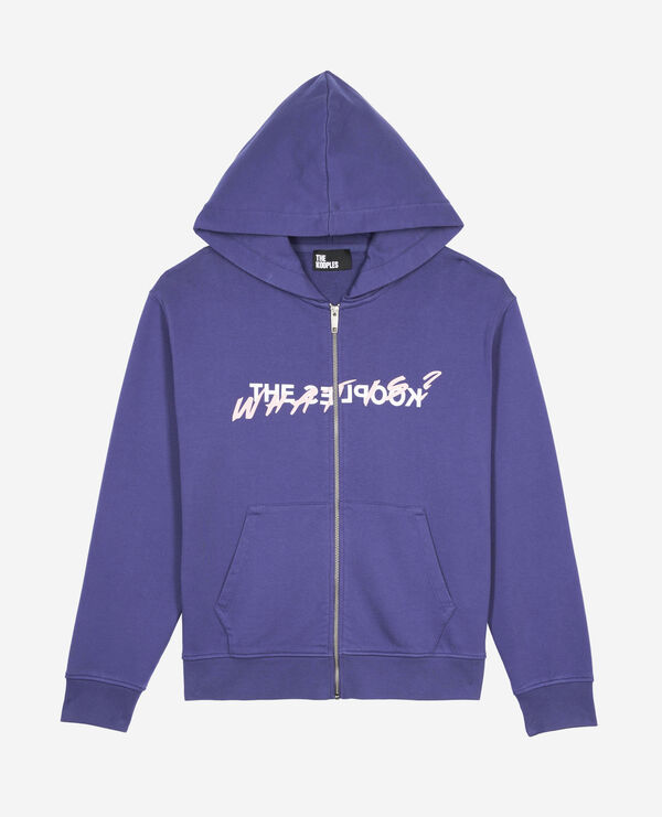 The Kooples WOMEN BLUE ATLANTIQUE what is purple hooded sweatshirt