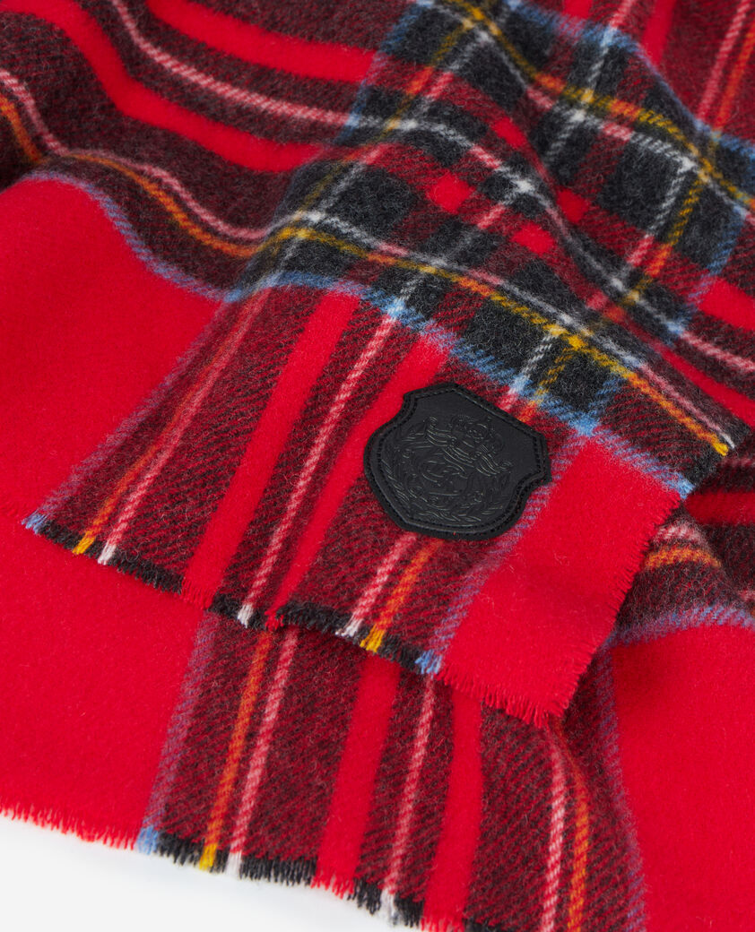 The Kooples MIXED RED checked wool scarf