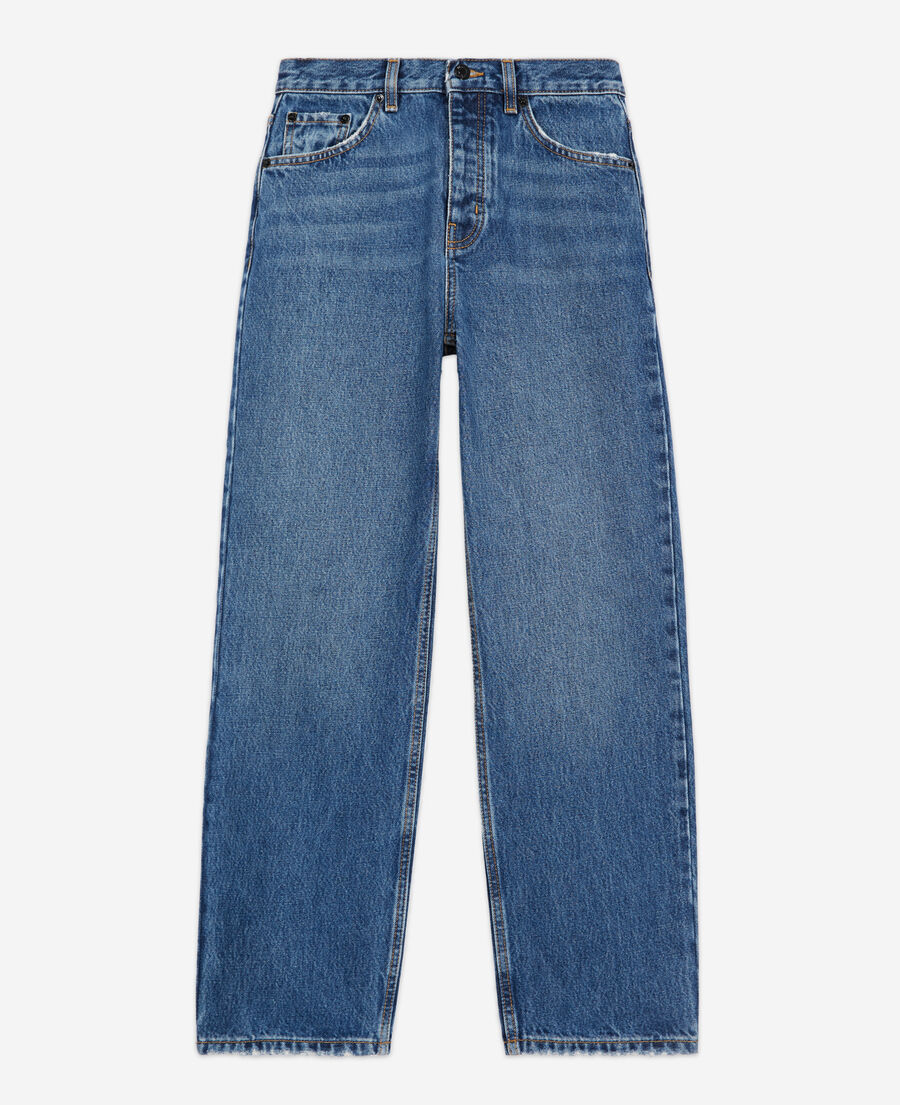 The Kooples F BLUE DENIM blue straight-cut jeans