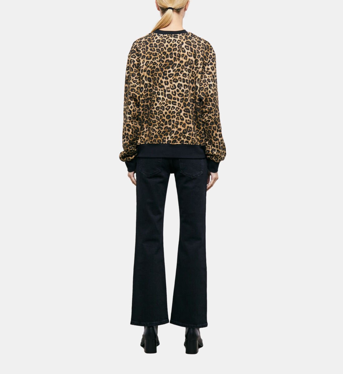 Womens leopard print sweatshirt on sale