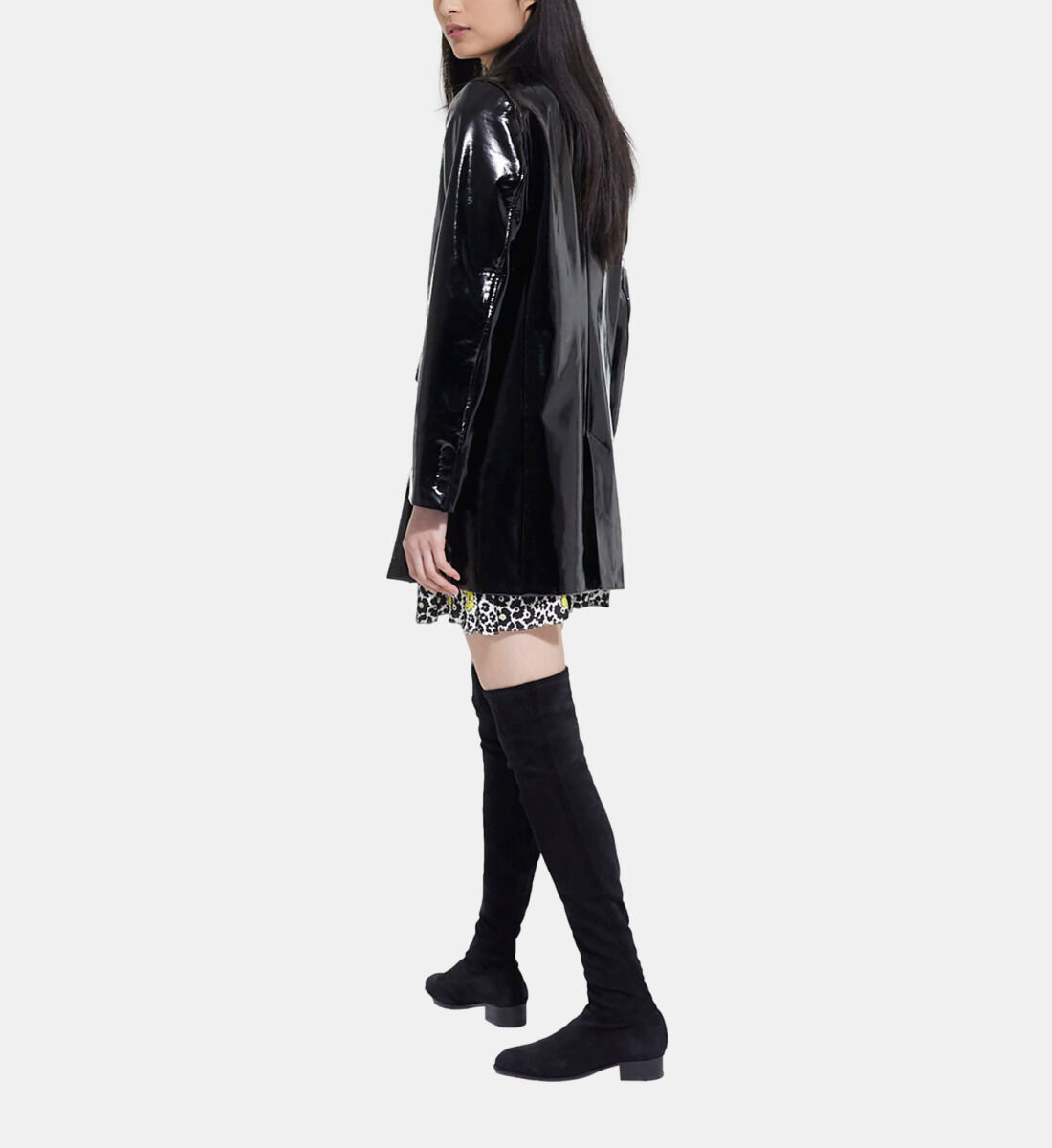 Black vinyl coat cheap