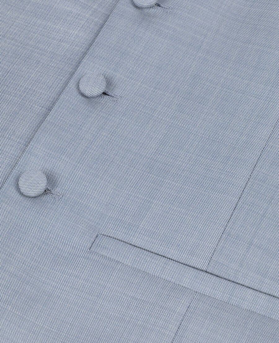 The Kooples MEN BLUE light blue slim fit wool suit vest