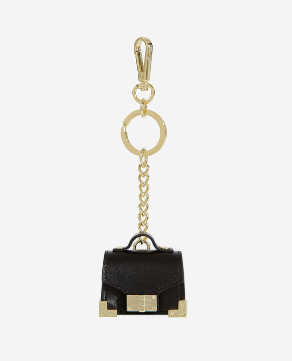 porte-clés emily doré avec mini-sac noir