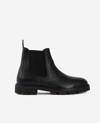 The Kooples H BLACK black leather chelsea boots