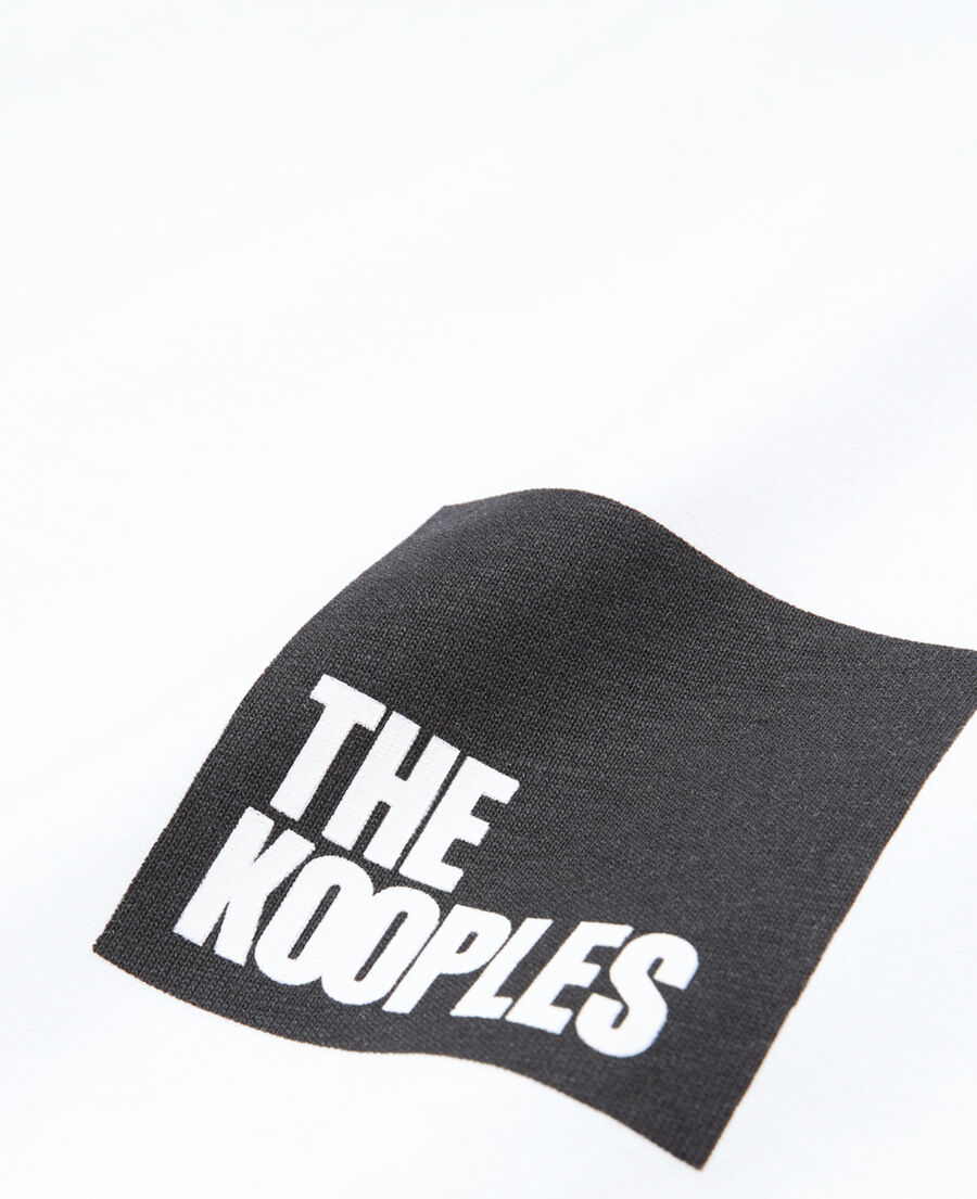 weißes t-shirt mit logo the kooples