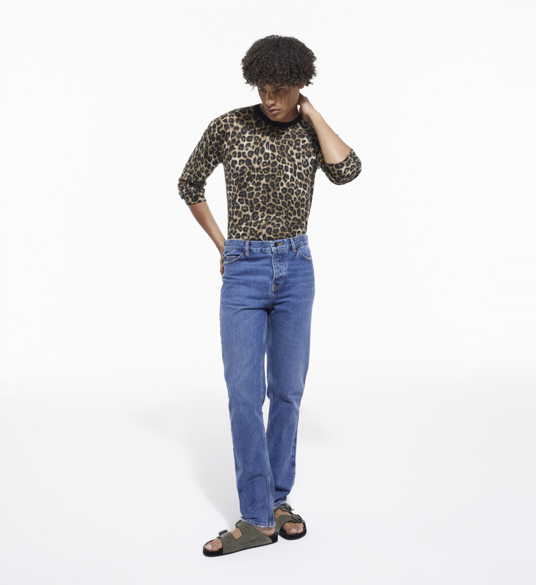 Leopard print cashmere sweater discount