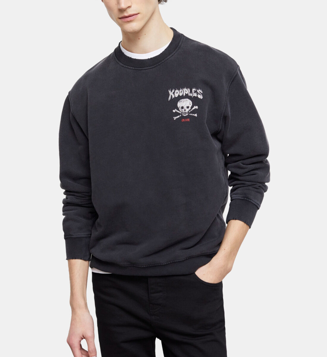 Screen print sweatshirt top