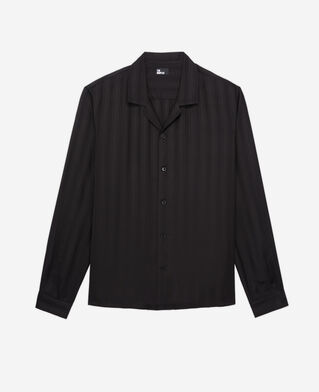 The Kooples H BLACK black striped jacquard shirt