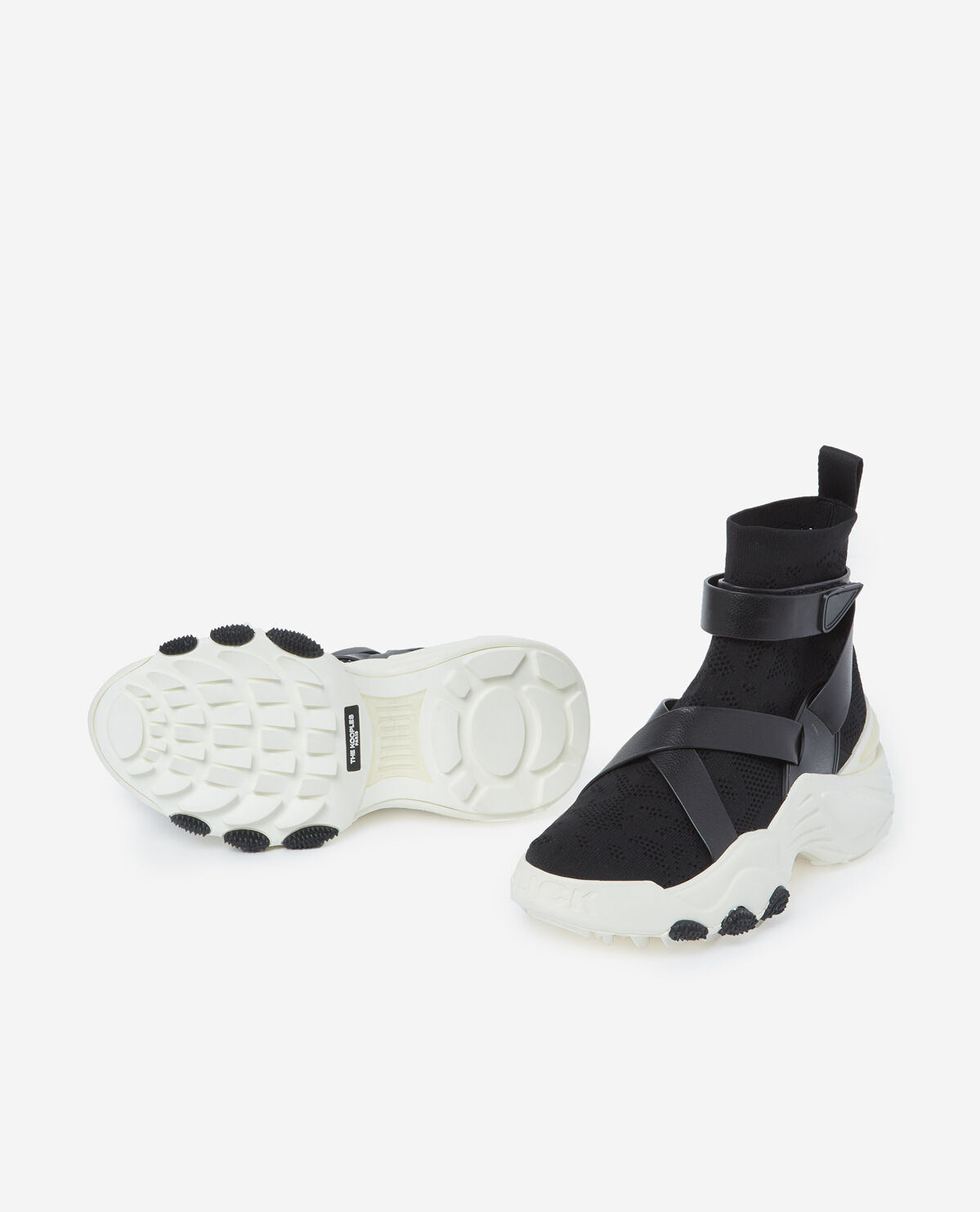 Baskets montantes noires Slick compens es The Kooples
