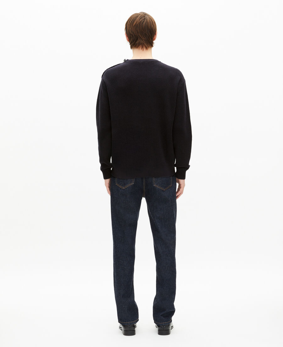 The Kooples HERREN DARK NAVY pullover mit kn&ouml;pfen marine