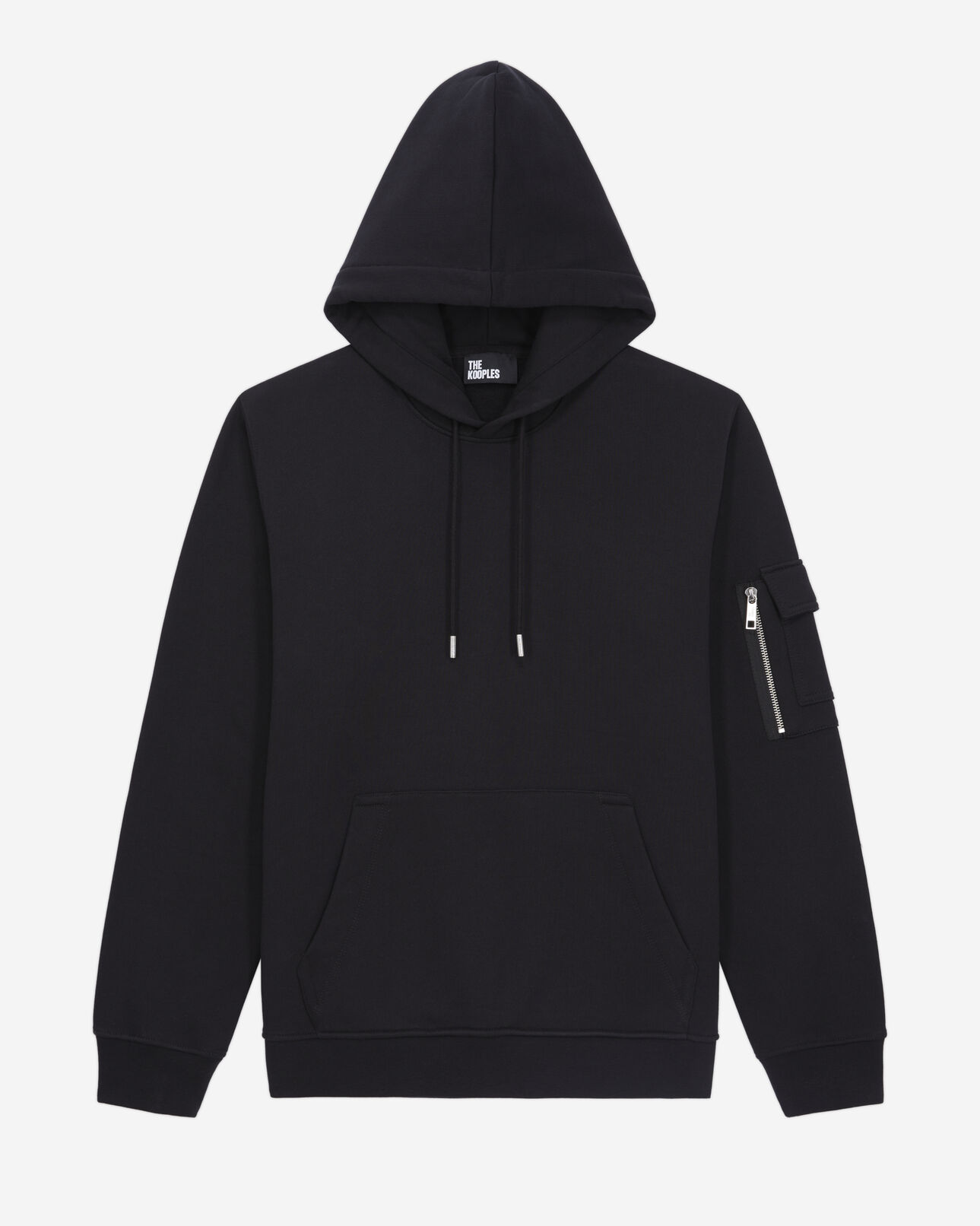 The Kooples MEN BLACK men's black hoodie with logo
