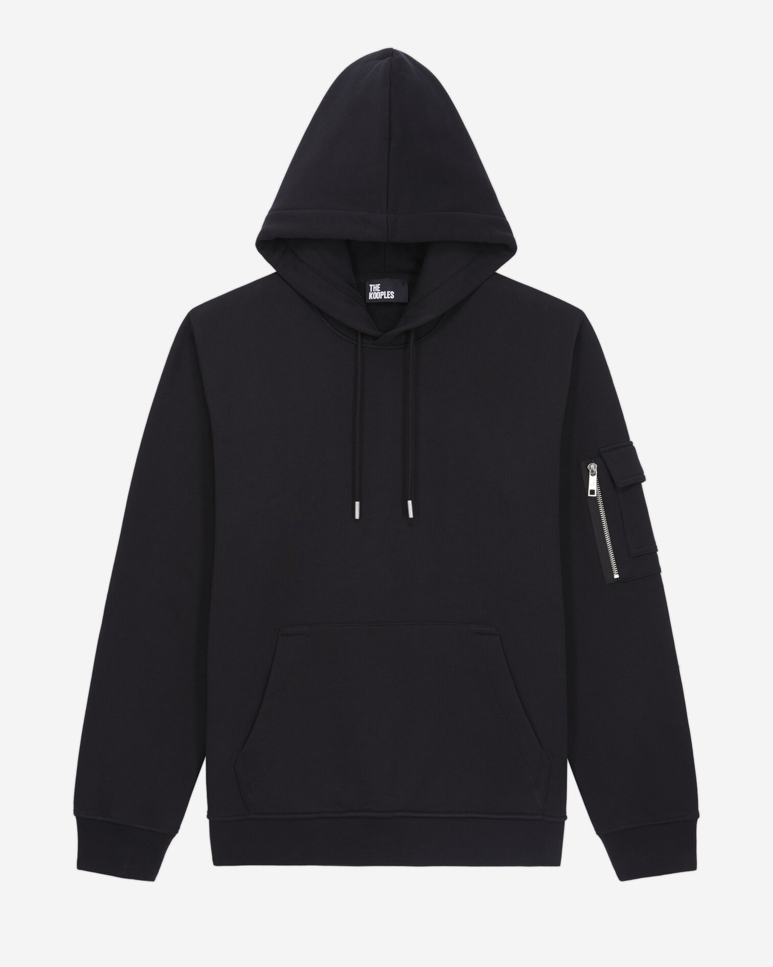 Men's Black hoodie with logo, BLACK, hi-res image number null