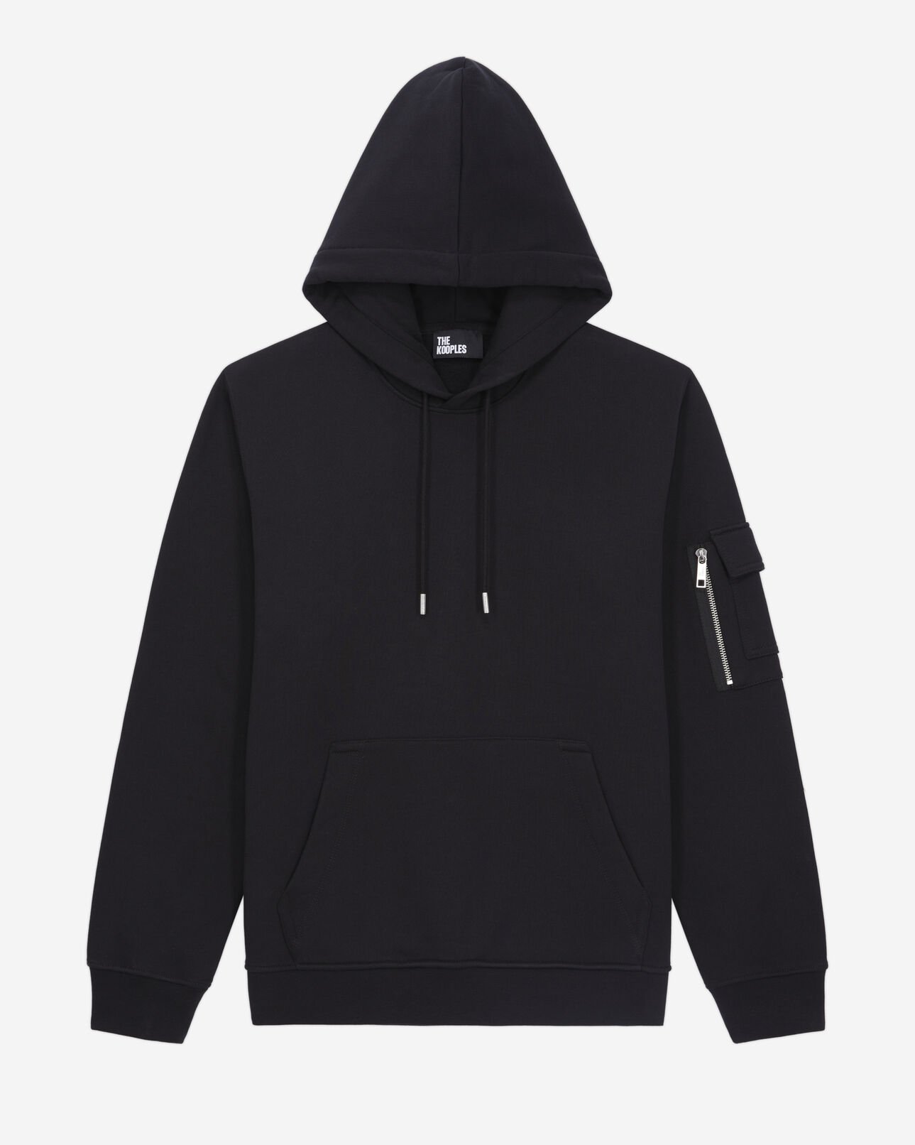 The Kooples HERREN BLACK schwarzes kapuzensweatshirt mit logo