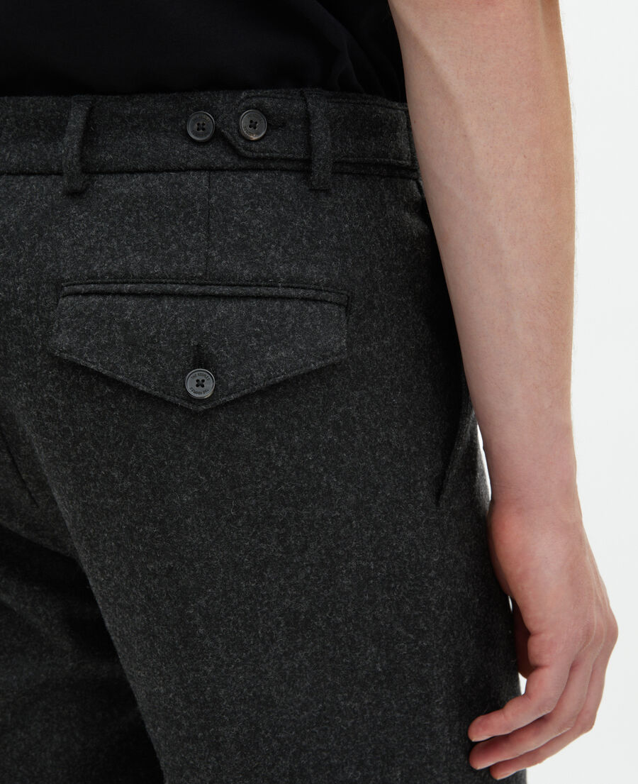 The Kooples HOMME MIDDLE GREY pantalon ajusté gris foncé
