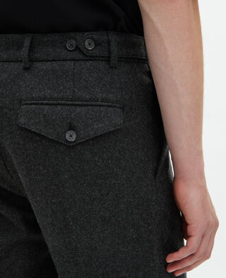 The Kooples HOMME MIDDLE GREY pantalon ajusté gris foncé