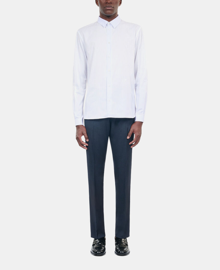 The Kooples H WHITE / BLUE white striped formal shirt