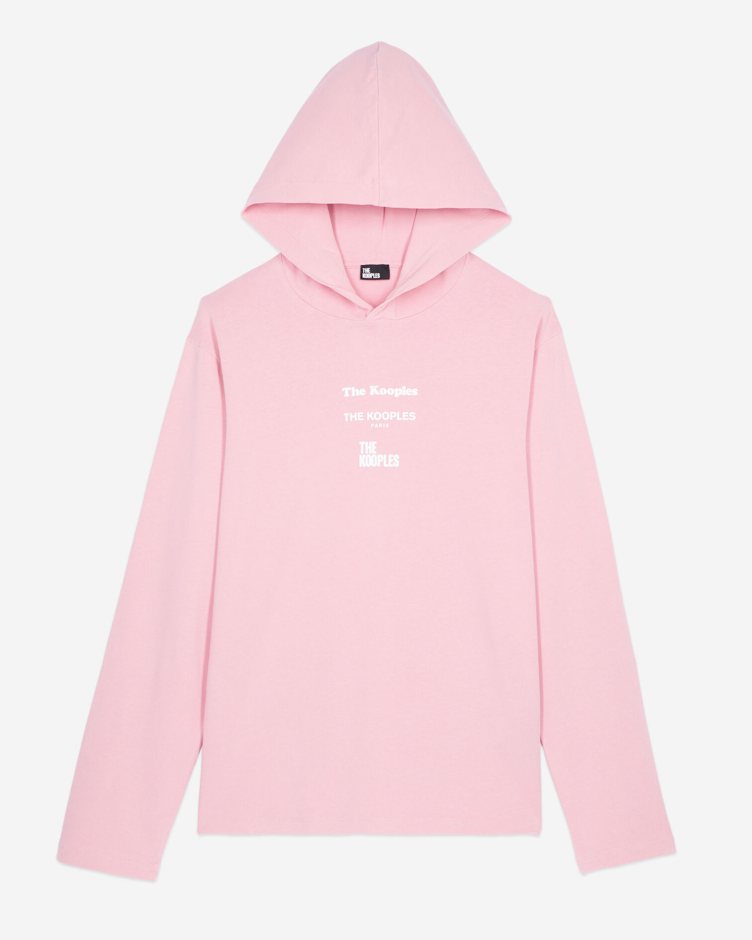 Long-sleeved pink hooded Locations serigraphy t-shirt, SWEET PINK, hi-res image number null