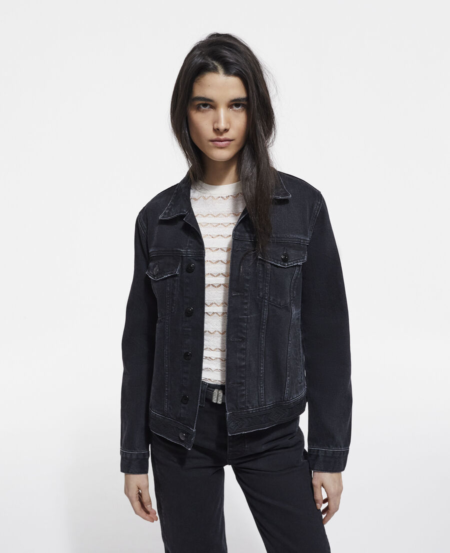 black denim jacket