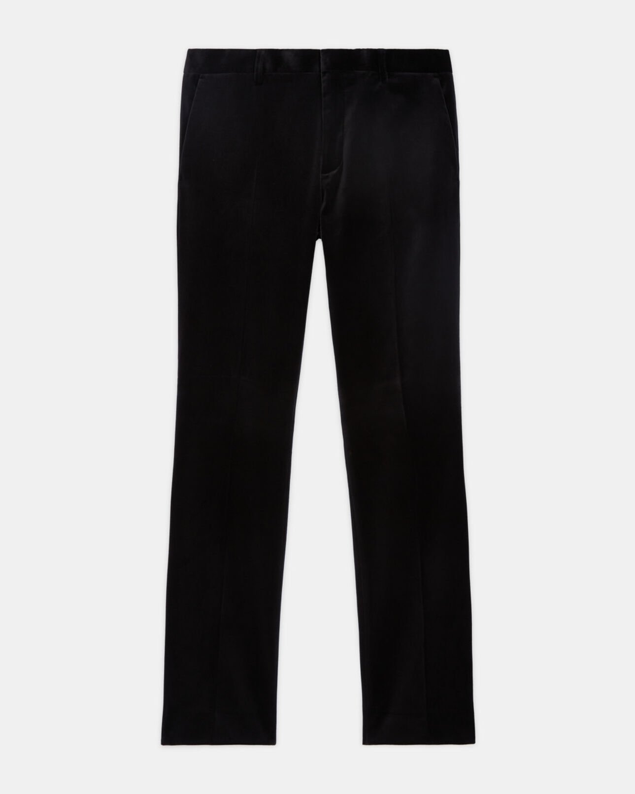 The Kooples MEN BLACK black velvet suit pants