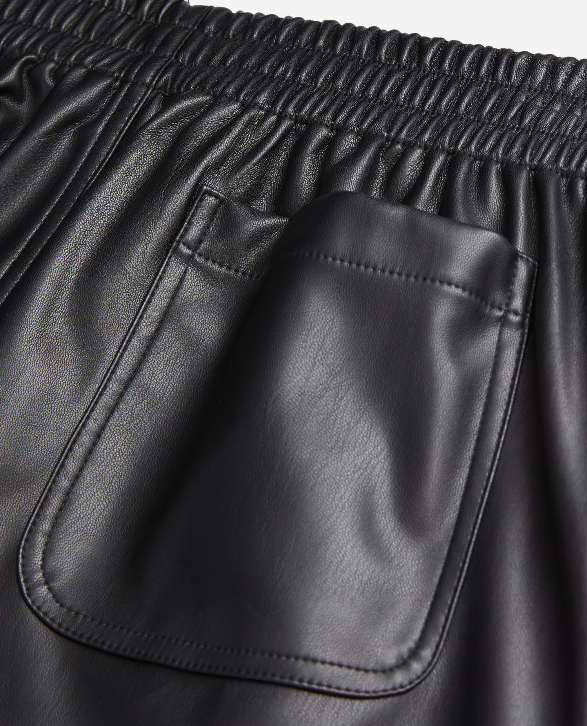 Black leather sale effect trousers
