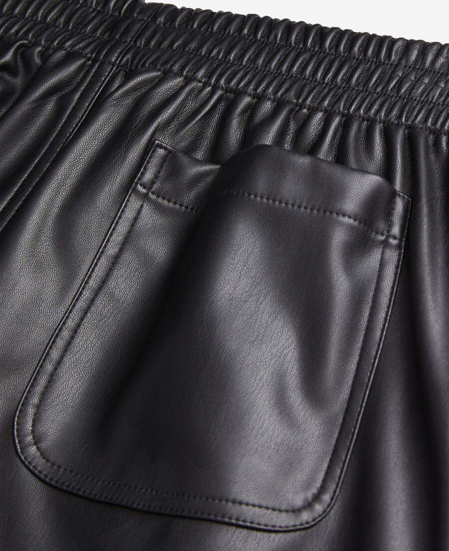 pantalon noir effet cuir