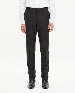 The Kooples MEN BLACK black check fitted suit pants