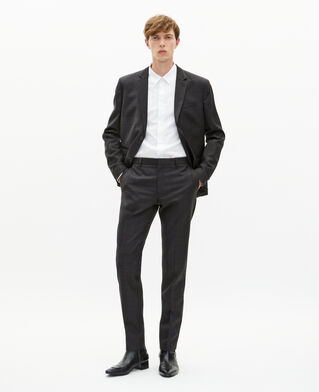 The Kooples MEN BLACK black check fitted suit pants