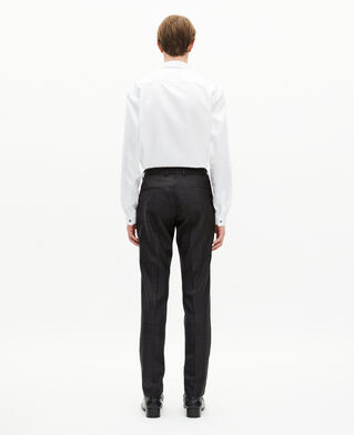 The Kooples MEN BLACK black check fitted suit pants