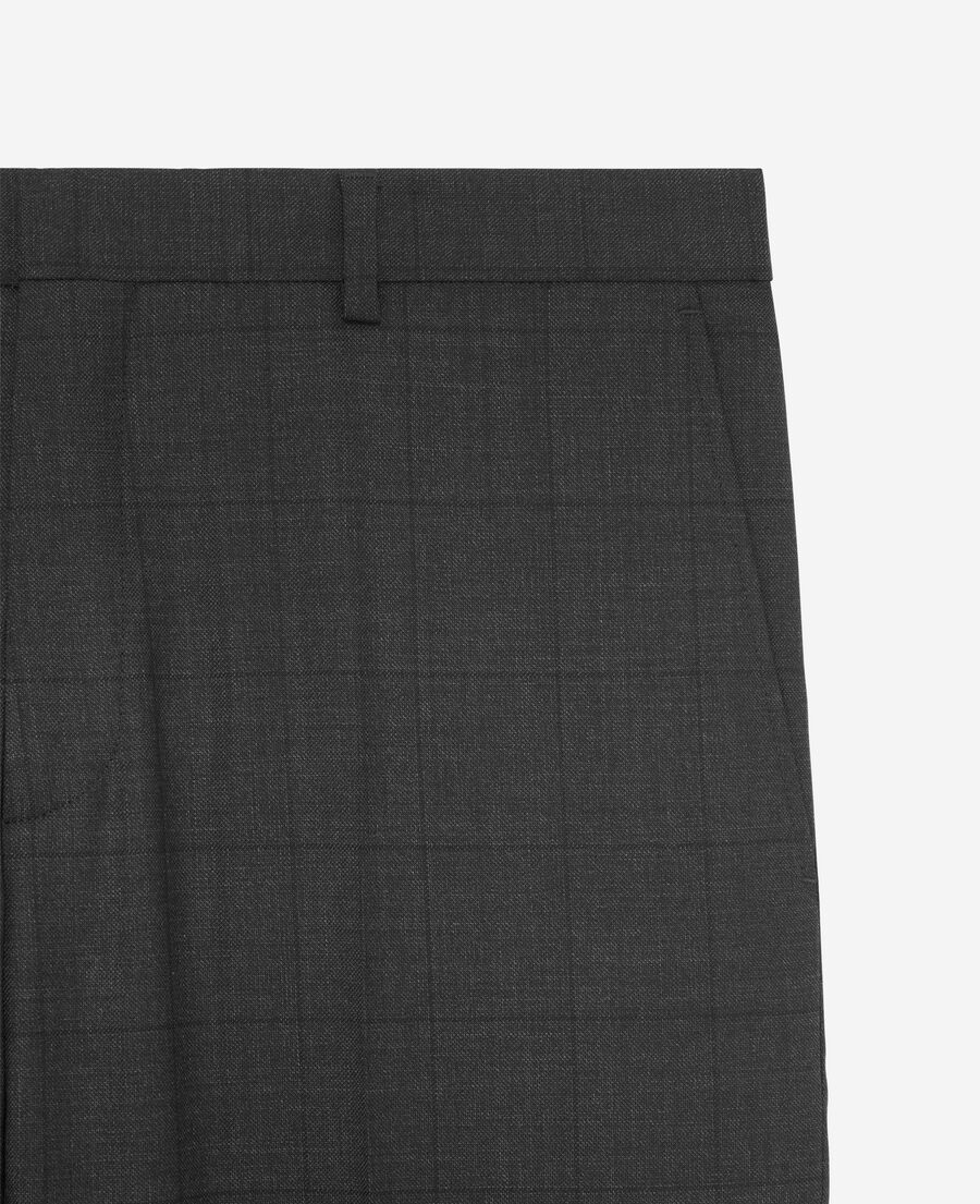 The Kooples MEN BLACK black check fitted suit pants
