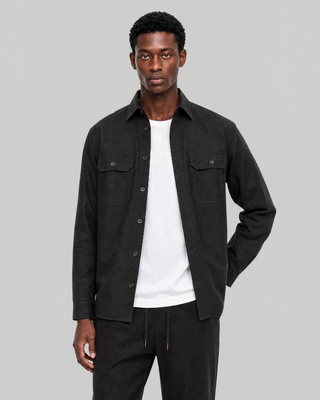 Black shirt with patch pockets