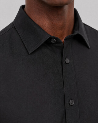 Black shirt with patch pockets